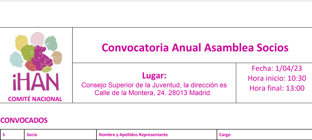 convocatoria